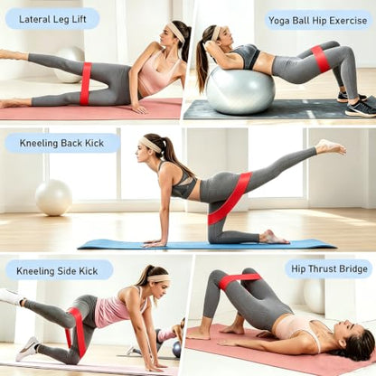 Resistance Bands for Working Out 5-Pack Exercise Bands Resistance Bands Set Elastic Bands for Exercise for Women,Leg Hip Glute Trainingyoga Pilates Physical Therapy