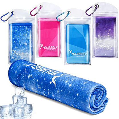 SYOURSELF Cooling Towel, Cooling Towels for Neck,40" x 12"Ice Towel for Instant Cooling Relief, Soft Breathable Chilly Towel, Perfect Yoga, Golf, Sports, Gym, Athletes Towel (1PC-BStarry) - color: Bstarry