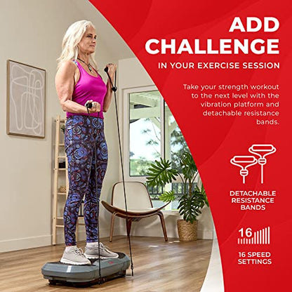 Sunny Health & Fitness 2D/3D Vibration Platform Exercise Machine w/ Remote - size: 3D