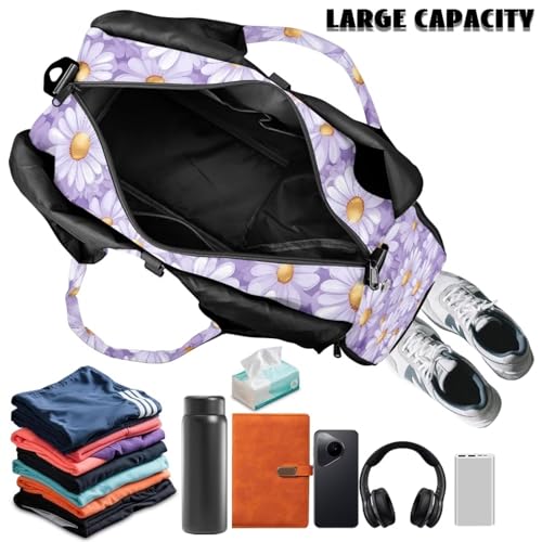Gym Bag with Yoga Mat Holder Large Tote Bag With Multi Pockets for Women Men Dry Wet Separated Pocket Carryall Yoga Tote Bag for Pilates Travel Workout Office - color: Pink Axolotl