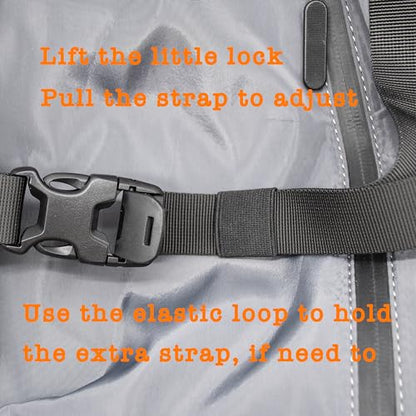 33” Long Tactical Backpack Straps with Quick Release Buckle, Heavy Duty Adjustable Attachment Straps, Tightening & Add On Belt for Sleeping Bag, Tent, for Hiking, Cycling – 2 Pack Black