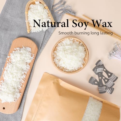 SAEUYVB Candle Making Kit, Candle Making Kit for Adults - DIY Starter Soy Candle Making Supplies-Including Soy Wax,Electric Stove,Melting Pot,Candle Wicks,Rich Scents,Stickers,Etc - size: 20 pcs candle tins kit