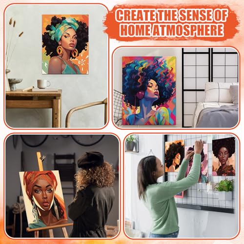 Sherr 96 Pcs 12 Sets Pre Drawn Canvas Kit for Painting Craft Sip and Paint Kit for Adults Pre Printed Canvas Painting Favor for DIY Birthday Gifts Adult's Date Party, 8 x 10 Inches(Lady) - style: Lady