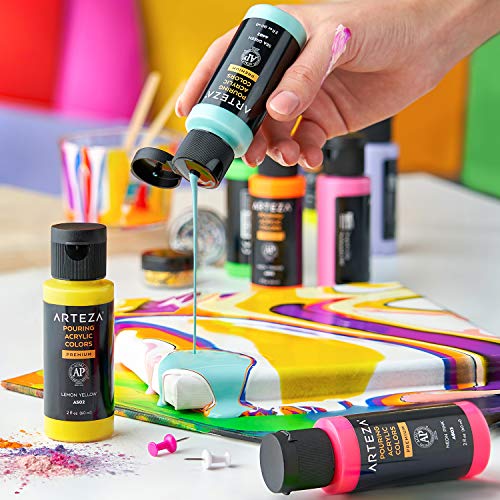 ARTEZA ARTZ-9641 Art-Paints, Vermilion Red 2 Fl Oz (Pack of 1) - color: Vermilion Red, size: 2 Fl Oz (Pack of 1)