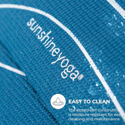 Ascend 6mm Thick Yoga Mat, 4 Pack, 72x24in - color: Ocean Tide - Printed, size: 10 Pack