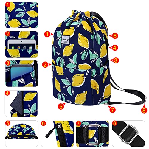 XEYOU Drawstring Backpack Bag Sport Gym Sackpack Beach Cinch Bag | Lightweight Swimming Bag, Water-Resistant Fabric, Travel Daypack for Women and Men - color: Pears Pattern