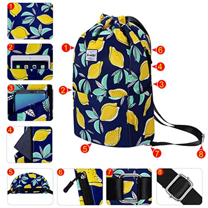 XEYOU Drawstring Backpack Bag Sport Gym Sackpack Beach Cinch Bag | Lightweight Swimming Bag, Water-Resistant Fabric, Travel Daypack for Women and Men - color: Pears Pattern