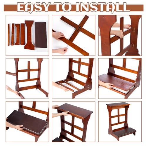 DoubleFill Wood Prayer Kneeler with Shelf and Cushion,Simple Style - color: Colorful, style: Simple Style