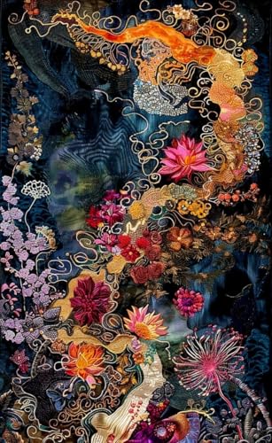 Diamond Art Kits for Adultss,Flower Vine Diamond Painting 11.8x15.8 inche | 5D DIY Full Round Drill Paint by Diamonds Gem Art Crafts,for Home Wall Art Decor - color: KM742-1