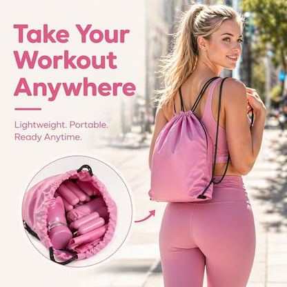 Pilates Kit for Home Workouts, Complete Pilates Starter Set for Women with Workout Guide, 15 Inch Pilates Ring, Mini Pilates Ring, Ball, Resistance Bands, Yoga Strap, Grip Socks & Carry Bag
