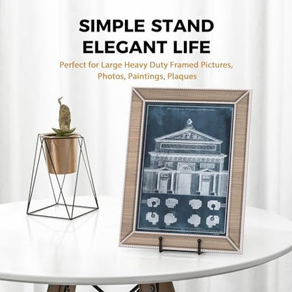 TR-LIFE 4 Pack 12 Inch Large Plate Stands/holder for Display - Metal Picture Frame Holder Stand + Easels for Platter, Book, Plaque, Photo, Table top Art - size: 12 Inch