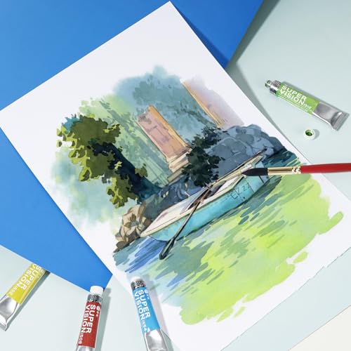 SUPER VISION Watercolor Paint Set Master Artist Grade, 24 Colors x 8ml Watercolor Paint Tubes, Professional Watercolors Made from Mineral Pigments and Gum Arabic