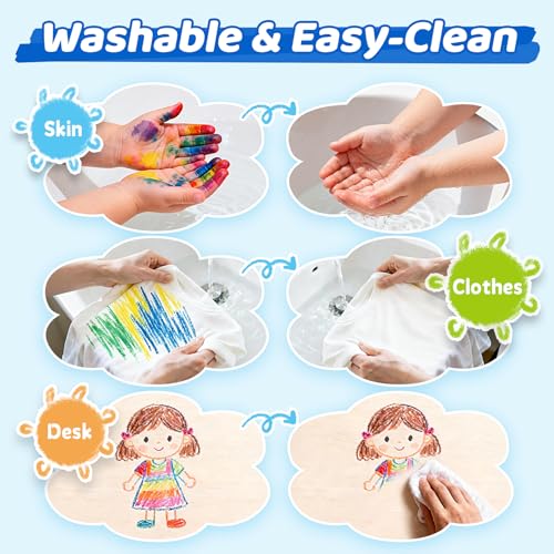 144 Tempera Paint Sticks Bulk, Washable Solid Crayons in 12 Colors | No Mess, Quick Drying, Ideal Back to School Painting Art Supplies Bulk for Classroom Students