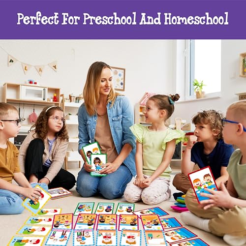 5-Scene Sequencing Cards, 80 Sequence Card Game for Preschool, Kids Learning Order and Logic, Speech Therapy Materials for Autism, Early Learning Activity-Storytelling, Social Skills,Sentence Building - style: 5-Scene