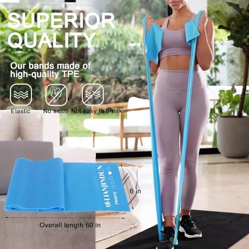 Resistance Bands for Working Out, Physical Therapy, Exercise, Pilates, Yoga - color: 5 Colour Set