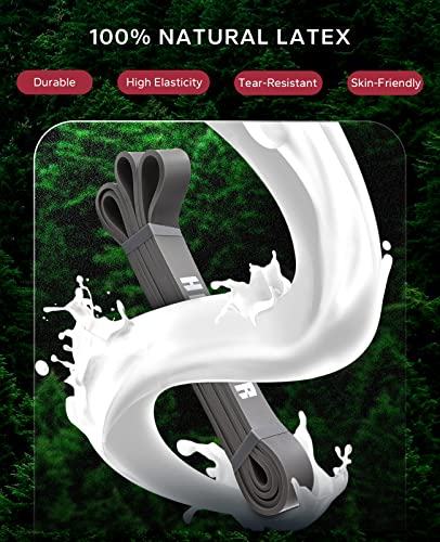 HAPBEAR Pull Up Assistance Bands - Pull Up Bands - Resistance Bands - Exercise Bands Resistance Bands Set of 5 - Workout Bands for Working Out, Stretching, Muscle Training - color: Gray