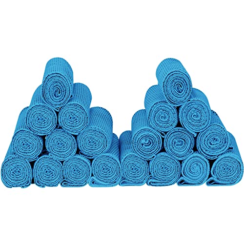 Cooling Towel 20 Pack (40"x12") Ice Towels, 160GSM Soft Breathable, Super Absorbent, Quick Cold Towel, for Bowling, Yoga, Travel, Camping, Golf, Football, Hiking, Outdoor Work - color: 20 Light Blue