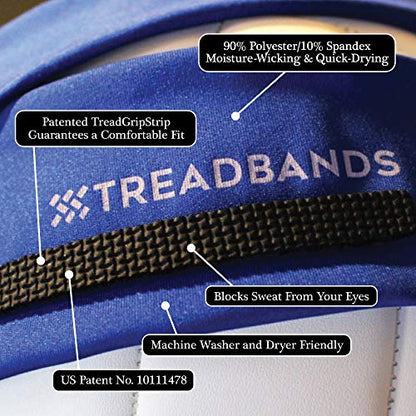 TreadBands All Terrain Tieback Non Slip Headband - Designs. Guaranteed to Stay in Place, Keeps Sweat Out of Your Eyes, Patented Grip Technology. - color: Designs - Spotted Ice