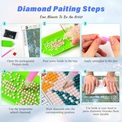 RYMILIE Cocktail Diamond Art Kits for Adults,Fashion Retro Diamond Painting | Diamond Art Kit for Beginners, 5D DIY Full Drill Diamond Painting Gem Art, Home Wall Art Gifts(12x16 inch) - color: DP03965