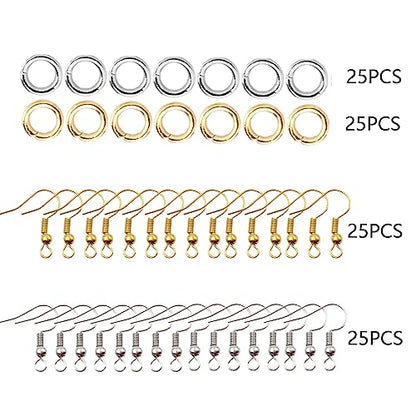 Attuslla 11 PCS Resin Earring Molds Silicone Jewelry Earring Molds Epoxy Resin Molds DIY Craft with Ear Hooks, Jump Rings for DIY Women Earrings, Pendants, Rings, Jewelry Craft Supplies - color: Style 4