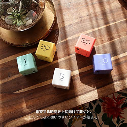 mooas Cube Timer, Flip, Block, Productivity, Time Management (Violet) - color: Violet
