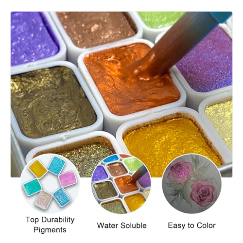 Glitter Watercolor Painting Kit, 30 Color Shifting - color: Infinite Fantasy Paradise