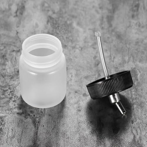 10pk 22cc(0.75oz) Airbrush Plastic Bottles, 30°Siphon with Dust Caps | 10 lightweight plastic bottles + 10 silicone dust covers, 30° siphon for fast color swaps, leak-proof seal - size: KIT-2