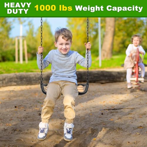 SELEWARE 2Pcs 20" Hanging Swing Chain Black Plastic Coated Hanging Chains | 1000LB Capacity Porch Swing Chain with 4 Carabiners, Hammock Hardware Kit for Hanging Chair, Punching Bag, Indoor Outdoor Gym - color: Black, size: 20" (2 Pcs)