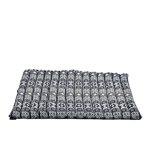 Leewadee Zabuton Seating Cushion – Square Floor Seat for Meditation Exercises, Light Yoga Mat Filled with Kapok - color: Cbt4 - Black