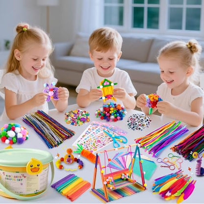Sundaymot Kids Arts and Crafts Set 2000+ Piece DIY Craft Supplies Kit | with Assorted school supplies Accessories for Boys & Girls Ages 6-12, School Classroom Projects, Gifts for Boys and Girls