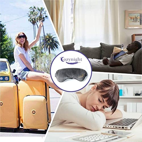 Cozynight Lavender Weighted Sleep Mask, 3D Light Blocking Eye Mask, Gray | Yoga,Dry Eyes, Headache, Migraine Relief ,Great Relaxation Gifts for Women, Men ,Aromatherapy Lavender Eye Pillow Gift - color: Gray