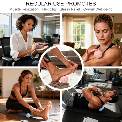 HODEMI Peanut Massage Ball Set, 3 Pack Peanut Roller, Textured Massage Ball & Trigger Point Ball for Deep Tissue Massage and Myofascial Release for Back, Neck, Hip and Foot with Mesh Bag - style: Peanut Roller Set