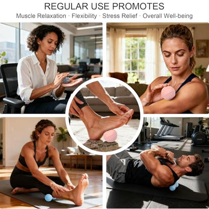 HODEMI Peanut Massage Ball Set, 3 Pack Peanut Roller, Textured Massage Ball & Trigger Point Ball for Deep Tissue Massage and Myofascial Release for Back, Neck, Hip and Foot with Mesh Bag - style: Peanut Roller Set