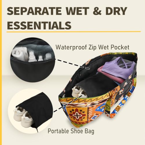 Yoga Mat Bag Yoga Tote Bag with Large Waterproof Zipper Pocket and Drawstring Pocket Yoga Mat Bag Carrier Fit Most Size Mats and All You Stuff - color: black yellow orange