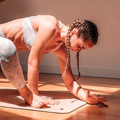 Cork Yoga Mat Lightweight, Soft, Travel Yoga Mat, Non Slip for Hot Yoga, Premium, 100% Recycled Cork - 72" x 24", 5mm Thick, 2.5lbs,