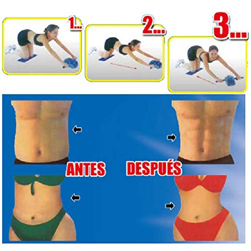 4 Wheel Ab Roller with Ergonomic Grip for Core & Ab Workout, Home Gym