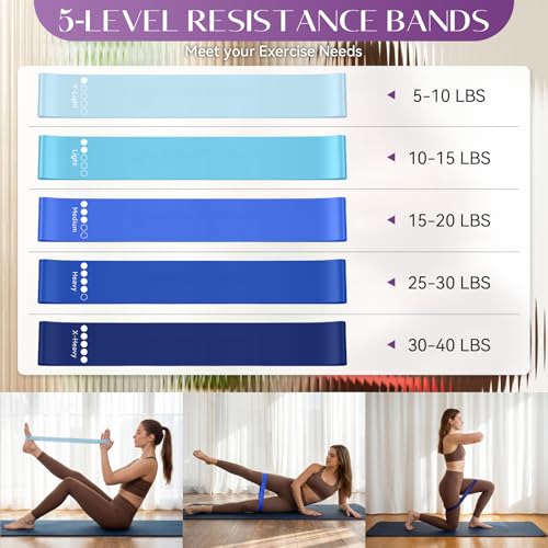 Pilates Kit, 13.5" Pilates Ring with Mini Ball & Resistance Bands | Home Pilates Equipmen Set, Magic Circle Ring with Anti-Slip Handles for Beginners, Workout Guide Included - color: Pilates Kit - Purple