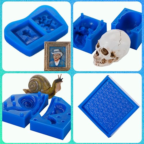 BBDINO Silicone Mold Making Kit 30A Platinum Liquid 1 Gallon Translucent | 1A:1B Mixing 3h Quick Cure Heat Resistant 446F Silicone Ideal for Mold Casting of Resin/Jewelry/Candle/Concrete/Plaster - size: Clear 140.8 Oz