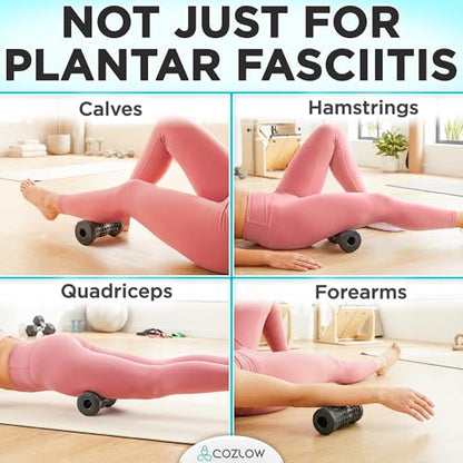 COZLOW - Foot Massager for Plantar Fasciitis Relief - Trigger Point Massage Roller for Feet Pain, Neuropathy, Heel Spur, Flat Arch - Portable Deep Tissue Muscle Therapy Tool for Sole, Calf, Hand, Arm - style: Massage Roller