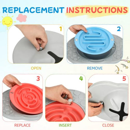 Kids 2-in-1 Maze Balance Board with 3 Swap Labyrinth Plates & 3 Balls