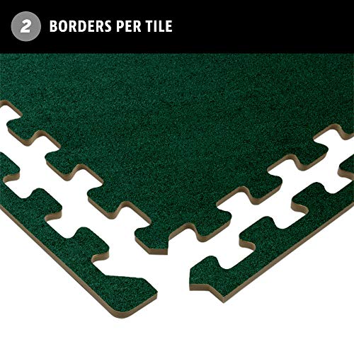 We Sell Mats 3/8 Inch Thick Interlocking Foam Carpet Tiles Durable Carpet Squares Anti Fatigue Support for Home Office or Classroom Use - color: Hunter Green, style: 100 Square Feet (25 Tiles)