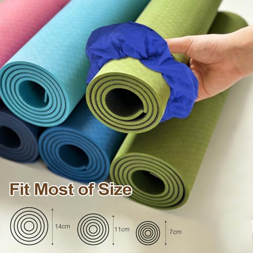 Yoga Mat Scrunchy, Durable & Elastic Fabric Yoga Mat Strap Band - color: Red