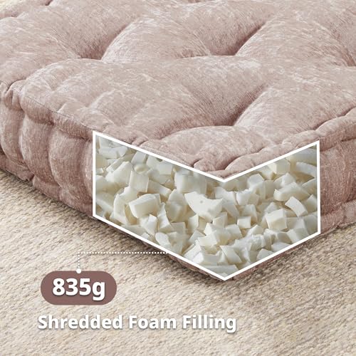 Intelligent Design Floor Pillow Meditation Cushion, 20x20 Blush - color: Blush