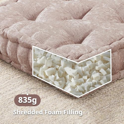 Intelligent Design Floor Pillow Meditation Cushion, 20x20 Blush - color: Blush
