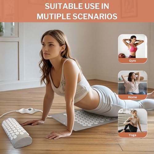 HOMLYNS Heated Acupressure Mat, 3 Heat Levels, 2-Hour Auto-Off