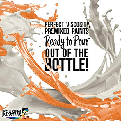 Pouring Masters Mango Ready to Pour Acrylic Pouring Paint - Premium 8-Ounce Pre-Mixed Fluid Acrylic Paint - Fluid Art Supplies for Canvas, Wood, Paper, Tile & Rocks | Premium, Pre-Mixed Fluid Acrylic Paint - Fluid Art Supplies for Canvas, Wood, Paper, Til