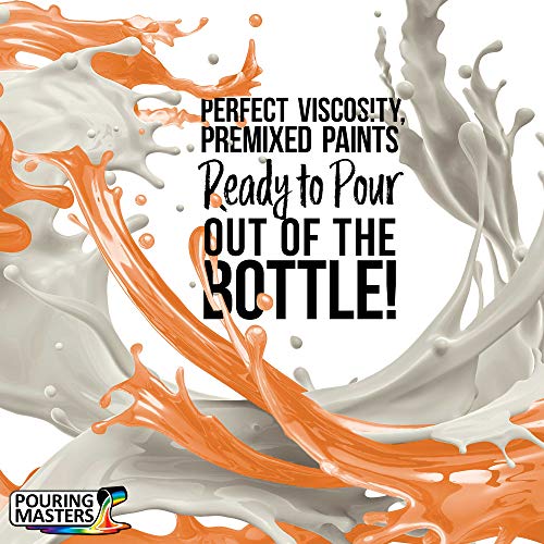 Pouring Masters Mango Ready to Pour Acrylic Pouring Paint - Premium 8-Ounce Pre-Mixed Fluid Acrylic Paint - Fluid Art Supplies for Canvas, Wood, Paper, Tile & Rocks | Premium, Pre-Mixed Fluid Acrylic Paint - Fluid Art Supplies for Canvas, Wood, Paper, Til