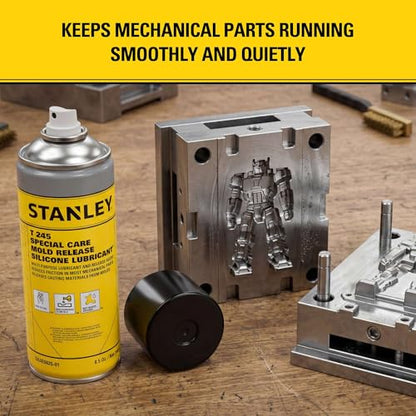 STANLEY T245 Mold Release Spray - 1x8.5 oz, High-Performance Silicone Lubricant for Epoxy Resin, Plastics, Withstands Extreme Temperatures, Moisture Repellent, Corrosion Protection - 1 Pack - size: 1 Pack