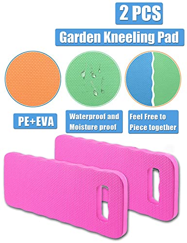 2PCS Pink Garden Kneeling Pad,Waterproof Knee Mat for Gardening, Bath, Yoga - color: Pink-2 PCS