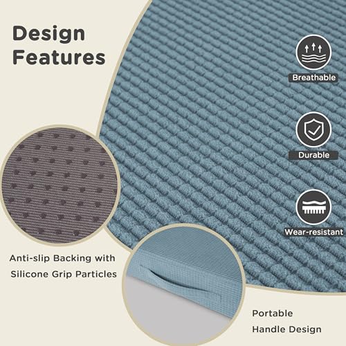 AddGrace High Density Recliner Cushion for Elderly 20x20in Blue - color: Dusty Blue